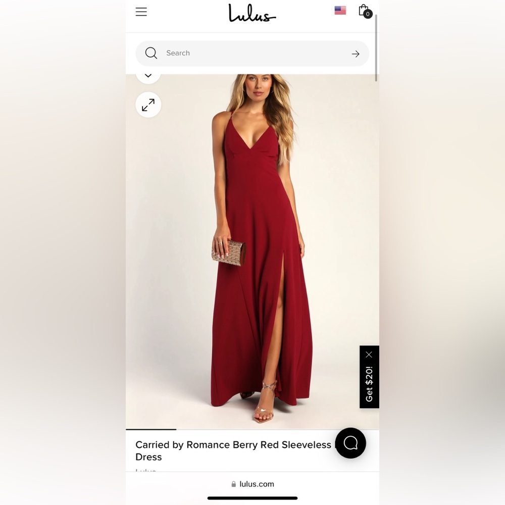 Carried by Romance Berry Red Sleeveless Maxi Dress